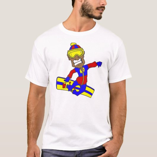 決して余りに古いスノーボードの人 Tシャツ (正面)