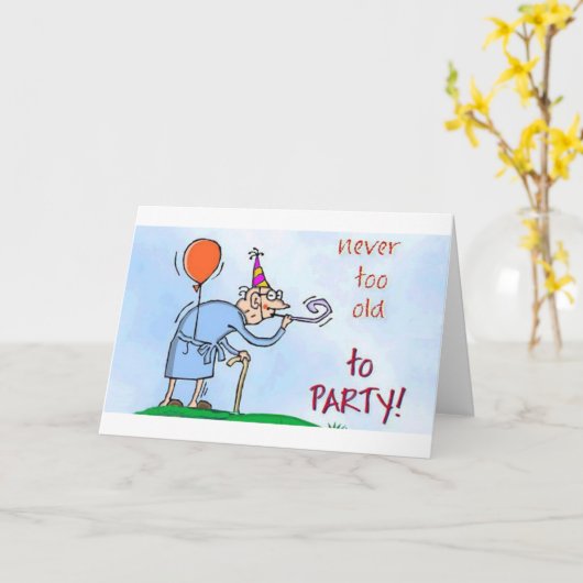 決して余りに古いパーティを楽しむため カード (黄色い花)