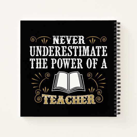 決して先生の力を過小評価しない ノートブック (裏面)