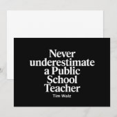 決して公立学校の先生カマラを過小評価しない 招待状 (正面/裏面)