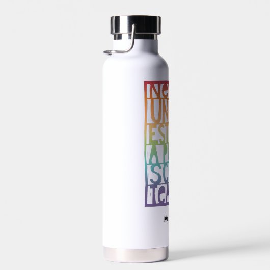 決して公立学校の先生虹を過小評価 ウォーターボトル (右面)