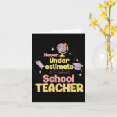決して公立学校の教師を過小評価してはならない T カード (黄色い花)