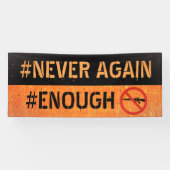 決して再度ストライキ銃の改良の抗議の旗 横断幕 (横)