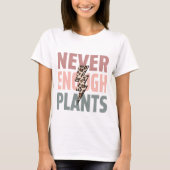 決して十分な植物/ヴィンテージヒョウ植物愛好家 Tシャツ (正面)