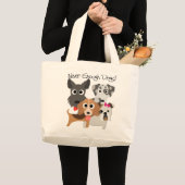 決して十分な犬ではない ラージトートバッグ (正面(商品))