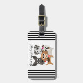 決して十分な犬 ラゲッジタグ (正面縦)
