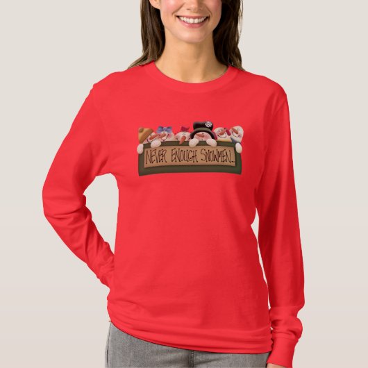 決して十分な雪だるま Tシャツ (正面)