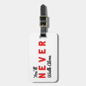 決して単独で歩きません ラゲッジタグ (正面縦)