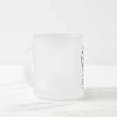 決して単独で煙らさないで下さい フロストグラスマグカップ (正面左)