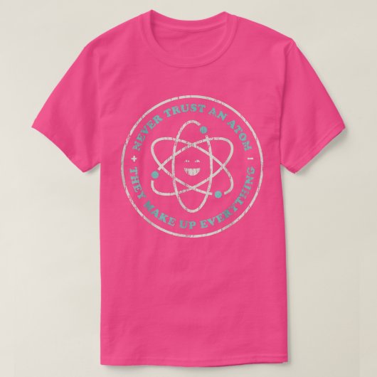 決して原子化学先生おもしろいScienc Tシャツ (デザイン正面)