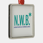 決して双眼鏡なしで メタルオーナメント (右)