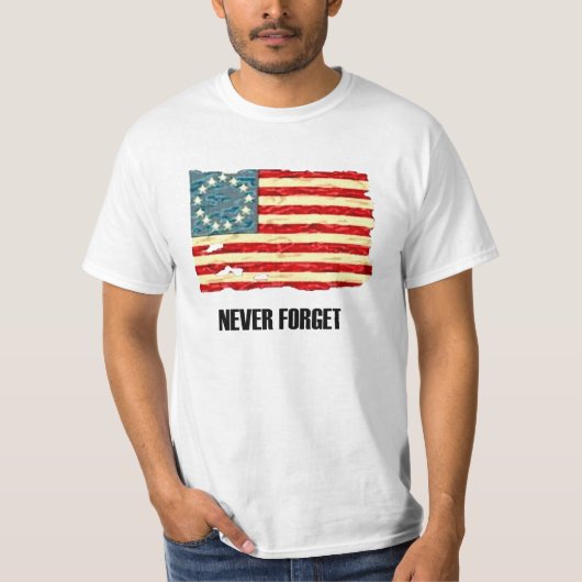 決して古い栄光のTシャツを忘れないで下さい Tシャツ (正面)