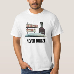決して古い買物客の世界のTシャツを忘れないで下さい Tシャツ