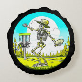 決して古すぎずディスクゴルフ |スケルトンのスロー ラウンドクッション (裏面)