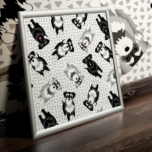 決して多くのシュナウザー ポスター