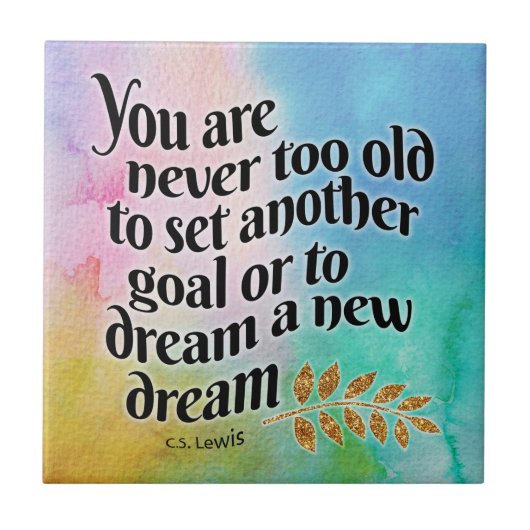 決して夢に見るには年を取り過ぎない タイル (正面)