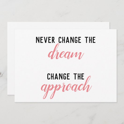 決して夢を変えない サンキューカード (正面/裏面)