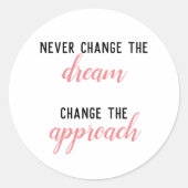 決して夢を変えない ラウンドシール (正面)