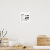 決して夢を手放してはいけない ポスター (キッチン)