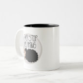 決して夢を見ることを止めないで下さい ツートーンマグカップ (正面左)