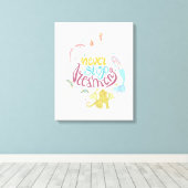 決して夢ストップを見ない キャンバスプリント (インサイチュ (ウッドフロア))