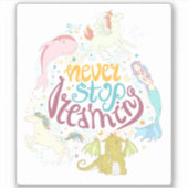 決して夢ストップを見ない シール (正面)