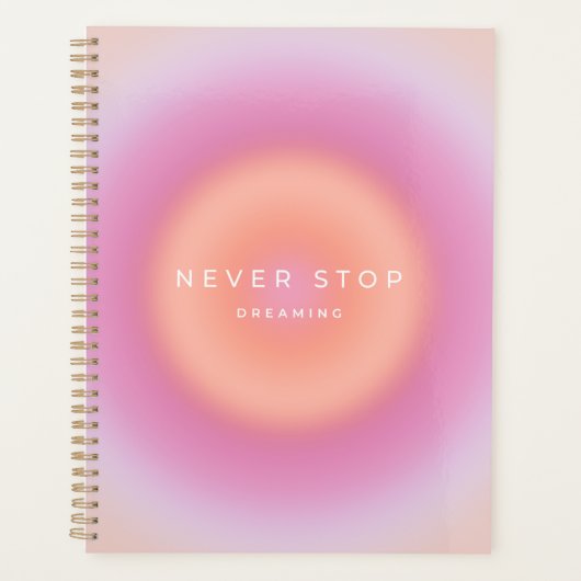 決して夢ストップを見ない プランナー手帳 (正面)