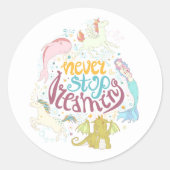 決して夢ストップを見ない ラウンドシール (正面)