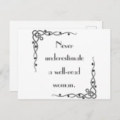 決して女性のポストカードを読過小評価しない ポストカード (正面/裏面)