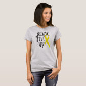 決して女性のBellaをあきらめないで下さい+キャンバスのFlowyの上 Tシャツ (正面フル)