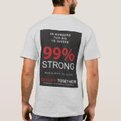 決して市民のTシャツを疑わないで下さい Tシャツ (裏面)