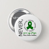 決して希望の腎臓病をあきらめないで下さい 缶バッジ (正面&裏面)