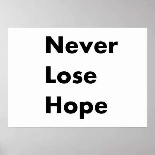 決して希望を失わない ポスター (正面)