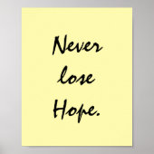 決して希望を失わない。 ポスター (正面)