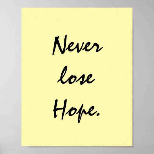 決して希望を失わない。 ポスター (正面)