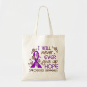 決して希望4の類肉腫症をあきらめないで下さい トートバッグ (正面)