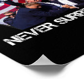 決して引き渡さないティー ポスター (角)