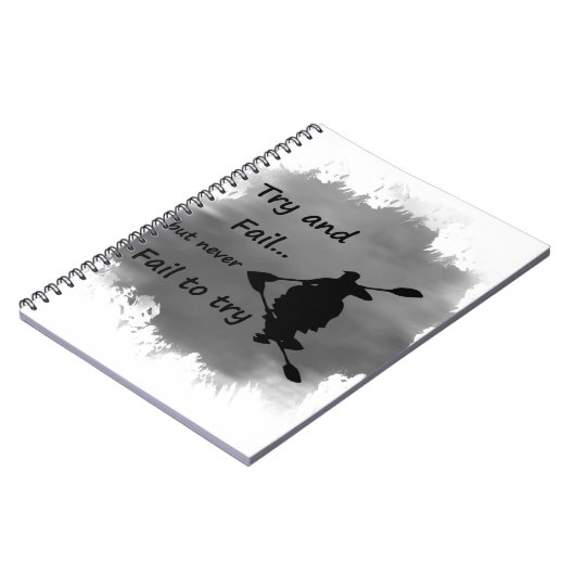 決して引用文カヤックやる気を起こさせるスポーツを試してみる ノートブック (左側)