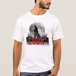 決して後ろを振り返るな 月 デザイン Tシャツ