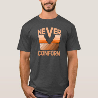 決して従わない - 地質学者の角度不整合 Tシャツ