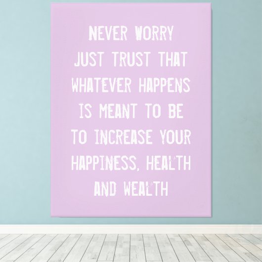 決して心配しないで信頼感動的引用文 キャンバスプリント (インサイチュ (ウッドフロア))