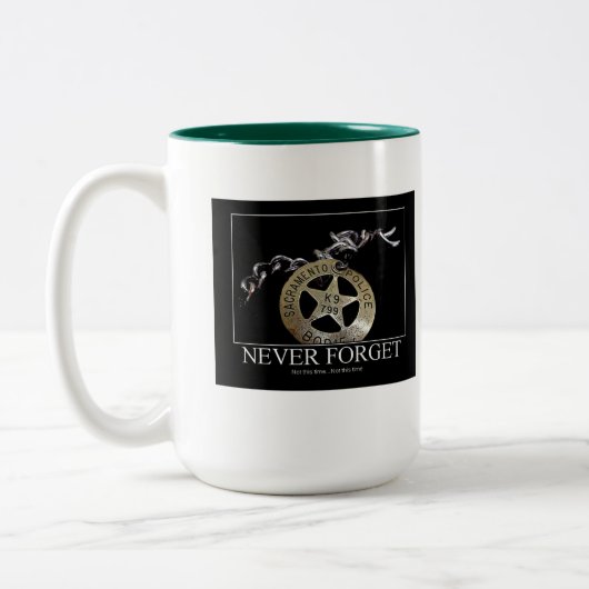 決して忘れないで下さい ツートーンマグカップ (左)