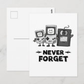 決して忘れないで カセットテープ ヴィンテージ 90年代の美観 ポストカード (正面/裏面)