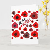 決して忘れないで、ポピー カード (黄色い花)