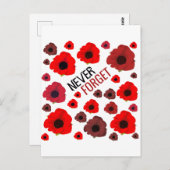 決して忘れないで、ポピー ポストカード (正面/裏面)