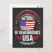 決して忘れない 国家記憶の日 ポストカード (正面/裏面)