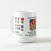 決して忘れられる コーヒーマグカップ (正面左)