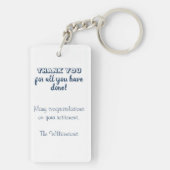 決して忘れ引き換え感謝 キーホルダー (裏面)