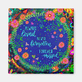 決して忘れ悔やみや弔慰ロスの感動的フローラ マグネット (正面)