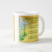 決して忘れ感動的 ジャンボコーヒーマグカップ (正面右)